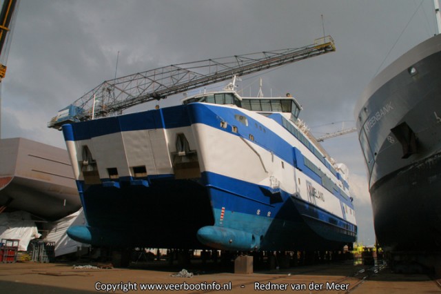 MS Vlieland op de werf (archieffoto) MS Vlieland op de werf (archieffoto)