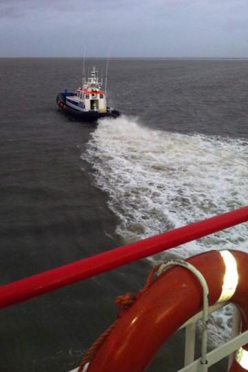 Veerboot Monnik vastgelopen