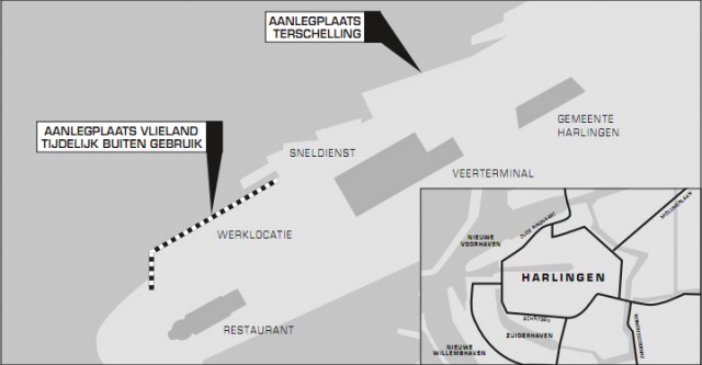 Aanlegplaats Vlieland tot 1 maart buiten gebruik Aanlegplaats Vlieland tot 1 maart buiten gebruik